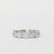 Anello Veretta in Oro Bianco 18TK in pavè di Diamanti forma Fiori