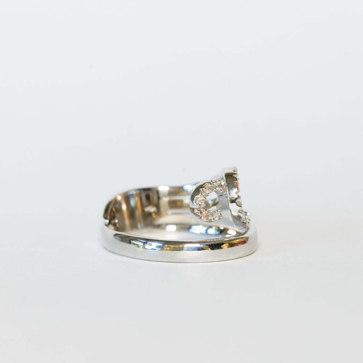Mars Ring in 18kt White Gold with Diamonds