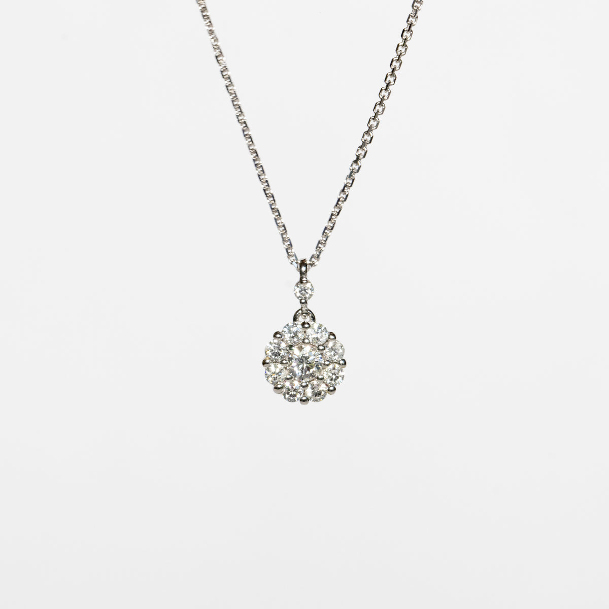 "My Pavé" Necklace In 18kt White Gold And Diamond Pavé