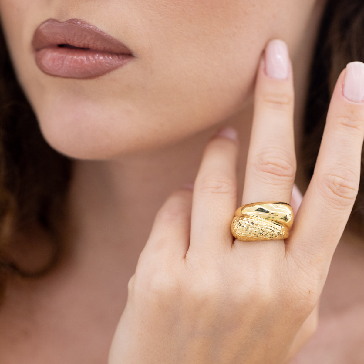 18K Yellow Gold Band Ring