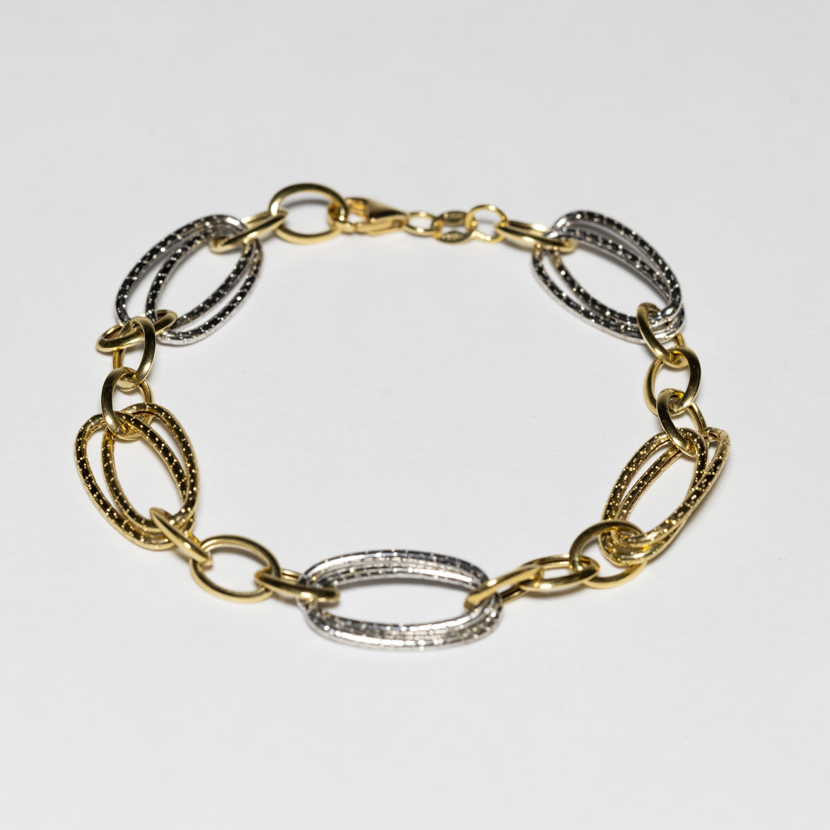 18kt Yellow and White Gold Circles Bracelet