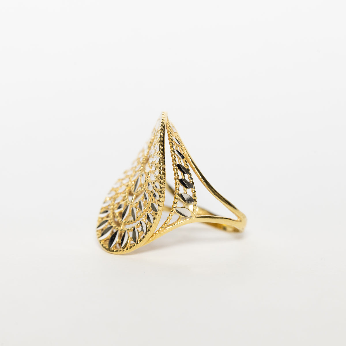 18Kt Yellow and White Gold Fantasy Ring