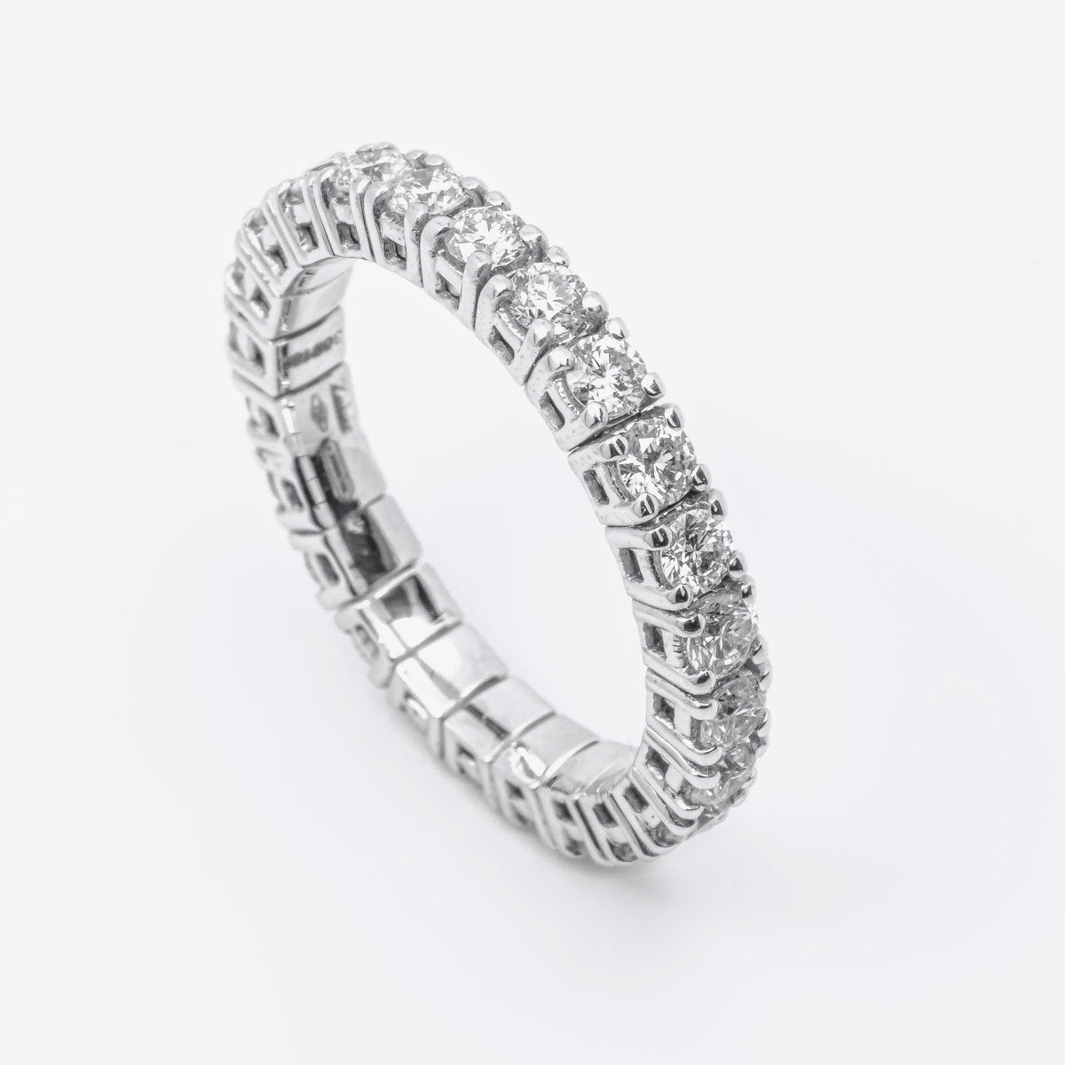 Eternity Band Ring with Diamonds in 18kt White Gold