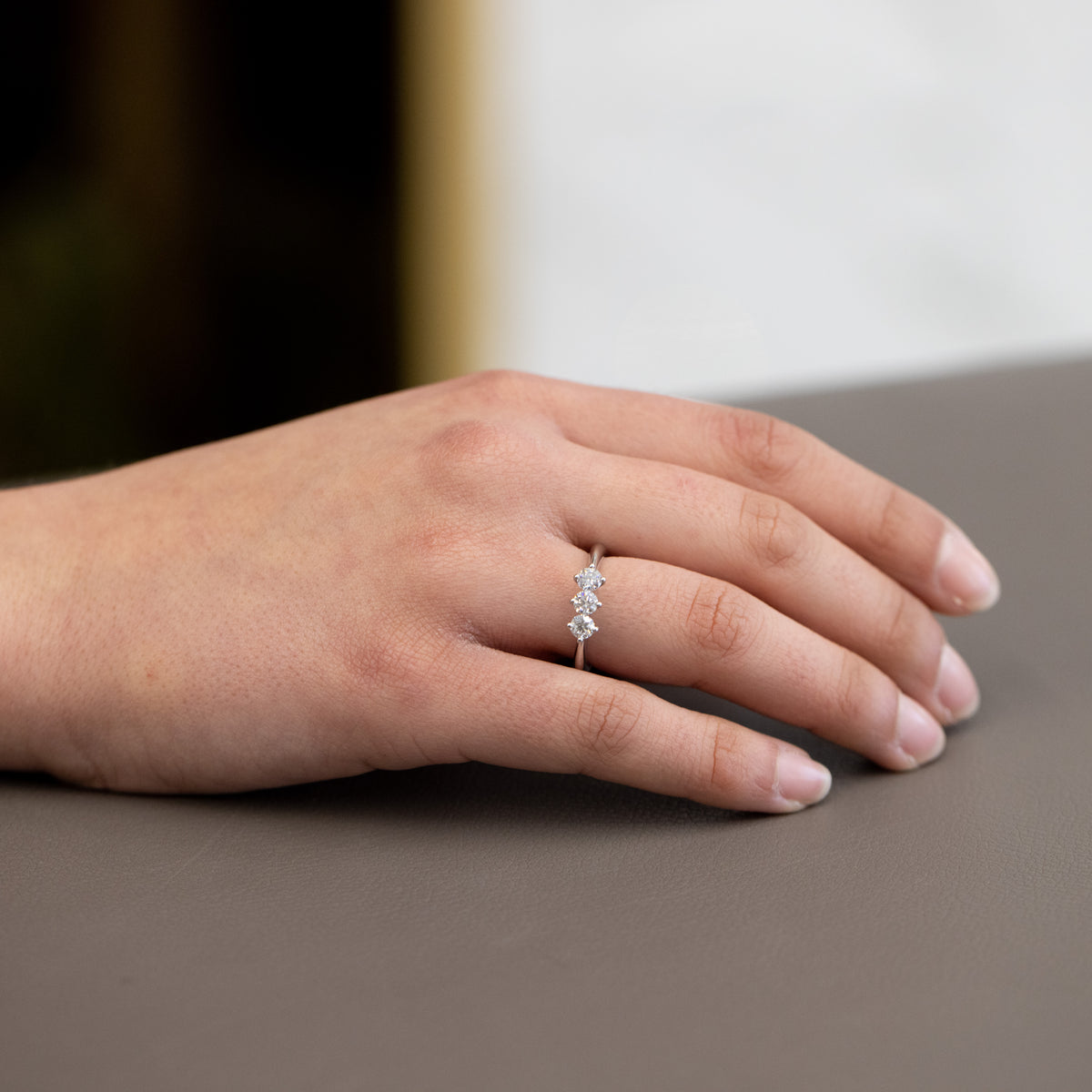 Trilogy in Platinum and 0.73 kt brilliant cut Diamonds