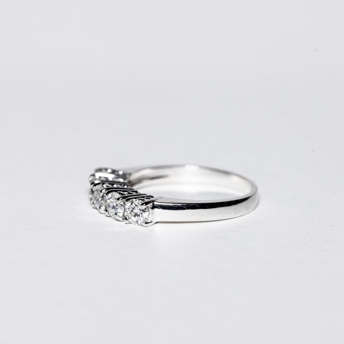 18Kt White Gold Five Stone Eternity Ring