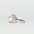 Anello In Oro Bianco 18 Kt Con Perla E Doppio Giro Di Diamanti