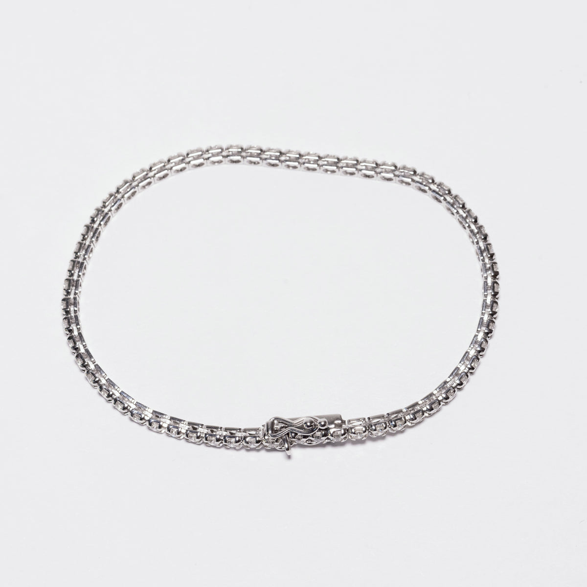 Tennis Bracelet In 18 Kt White Gold And Diamonds