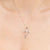 Collana Croce Asimmetrica In Oro Bianco 18 Kt E Diamanti