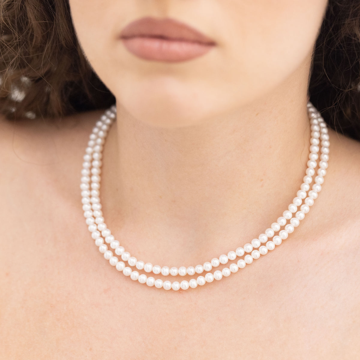 Collana Doppia di Perle Fresh Water