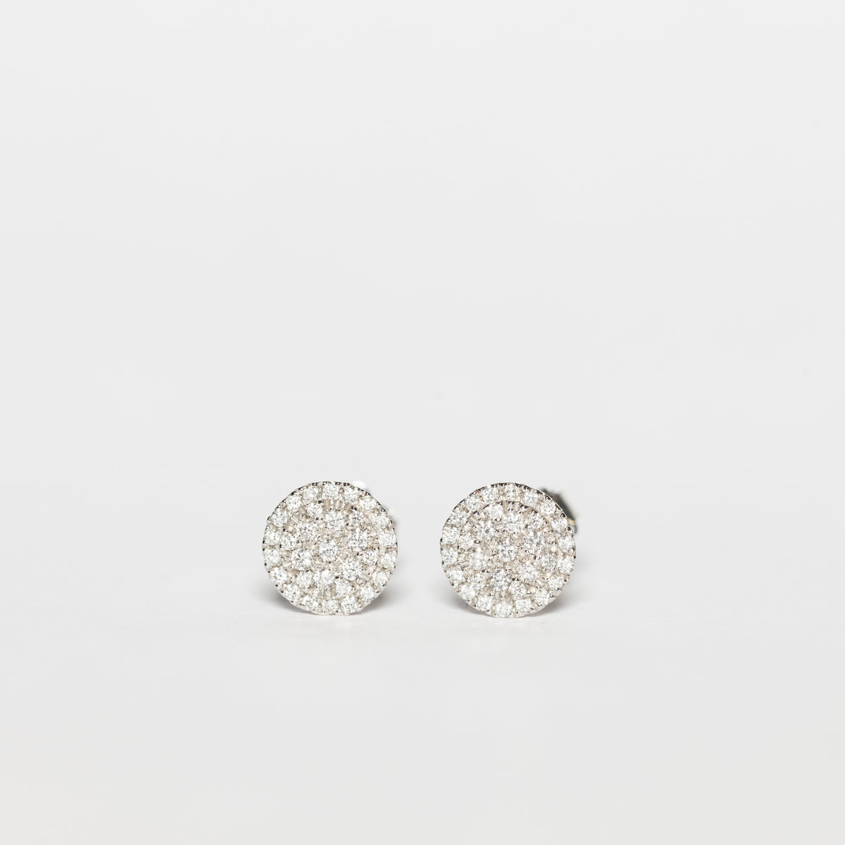 18K White Gold Earrings With Diamond Pavè