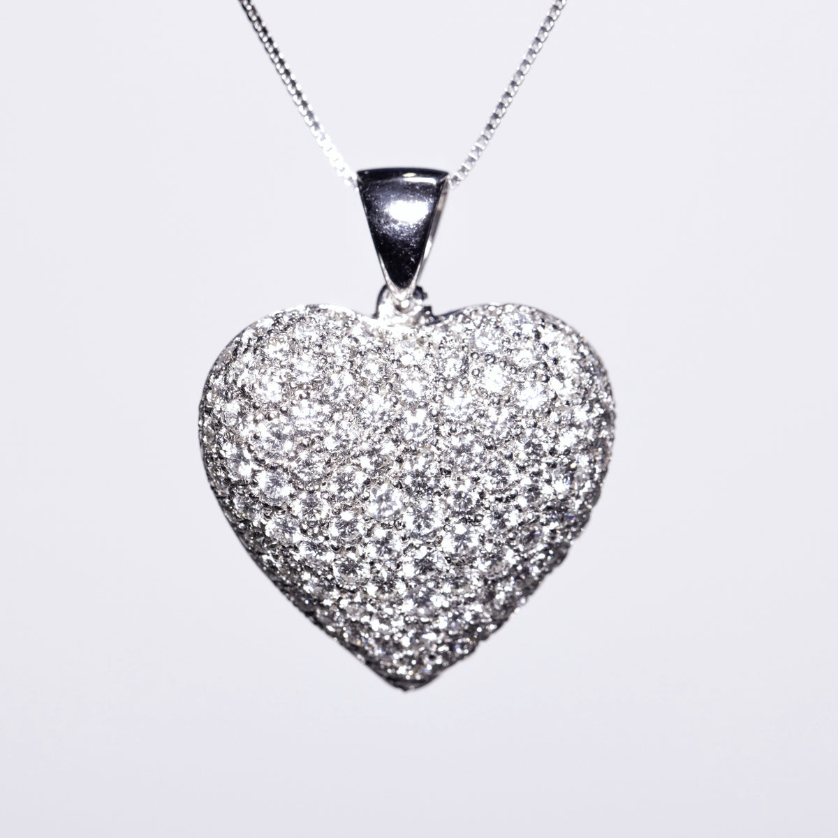 18KT White Gold and 2.30KT Diamond Heart Fantasy Jewel