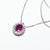 18KT White Gold Necklace in Ruby and Diamonds