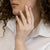 Anello In Oro Bianco 18 Kt Con Perla Fresh Water E Diamanti