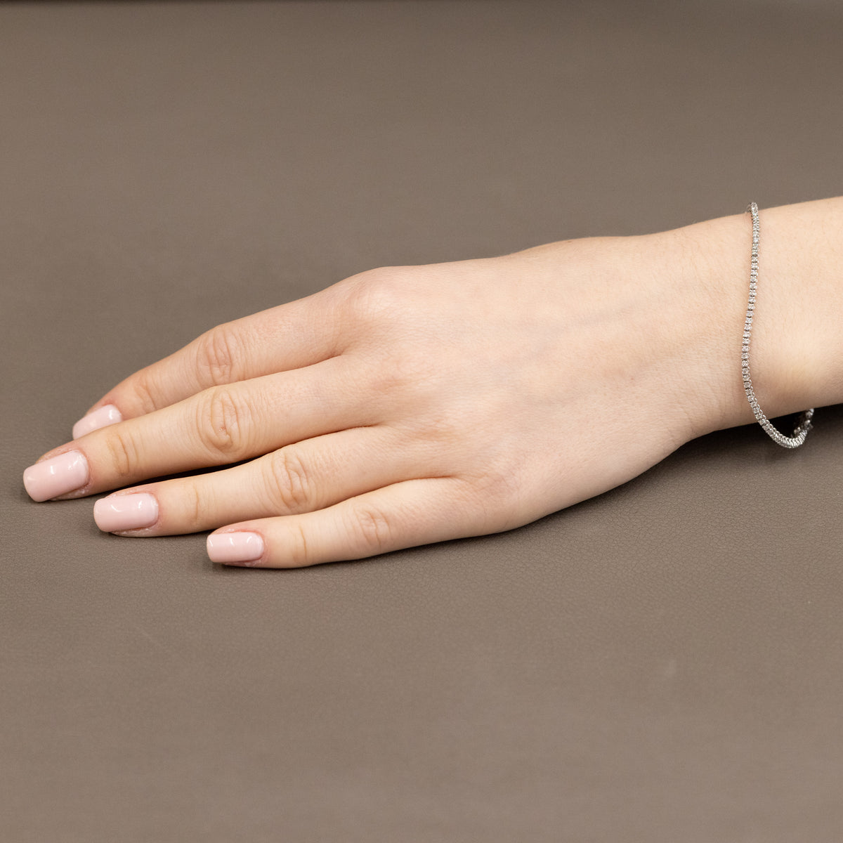 18K White Gold and Diamond Tennis Bracelet