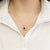 Collana In Oro Bianco 18 kt Con Rubino A Forma Di Goccia Con Doppio Contorno Di Diamanti