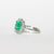 Anello in Oro Bianco 18KT con Smeraldo centrale da 3,53kt