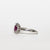 Anello In Oro Bianco Con Rubino Centrale E Giro Di Diamanti