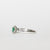 Anello In Oro Bianco 18 Kt Con Smeraldo E Giro Di Diamanti