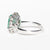 Anello in Oro Bianco 18KT con Smeraldo Ovale da 2,11 ct e contorno in Diamanti