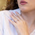 Anello Eternity Degradé In Oro Bianco 18 Kt E Diamanti