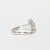 Anello Trilogy Asimmetrico In Oro Bianco 18 Kt E Diamanti
