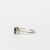 Anello In Oro Bianco 18 KT Con Zaffiro Ovale E Giro Di Diamanti