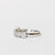 Anello Veretta in Oro Bianco 18TK in pavè di Diamanti forma Fiori