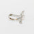 Anello Fantasia Germoglio Fiorito in Oro Bianco 18KT con Diamanti Rotondo Brillanti