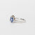 Anello Trilogy in Oro Bianco 18KT con Zaffiri Forma Ovale e Diamanti