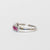 Anello Veretta In Oro Bianco 18 Kt Con Rubini E Diamanti