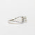 anello solitario bypass in oro bianco e diamanti