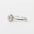 Anello Solitario In Oro Bianco 18 Kt Con Fiore In Pavé Di Diamanti