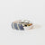 Anello Fascia in Oro Bianco 18 KT con Zaffiri e Diamanti
