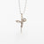 Collana in Oro Bianco 18 KT Croce Fantasy in Diamanti