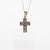 Collana in oro bianco 18 kt con croce in diamanti