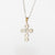 Collana in oro bianco 18 kt con croce in diamanti