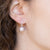 18kt white gold drop earrings with akoya pearl and diamonds