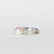 Anello in oro bianco 18 kt a montatura split con perla akoya e diamanti