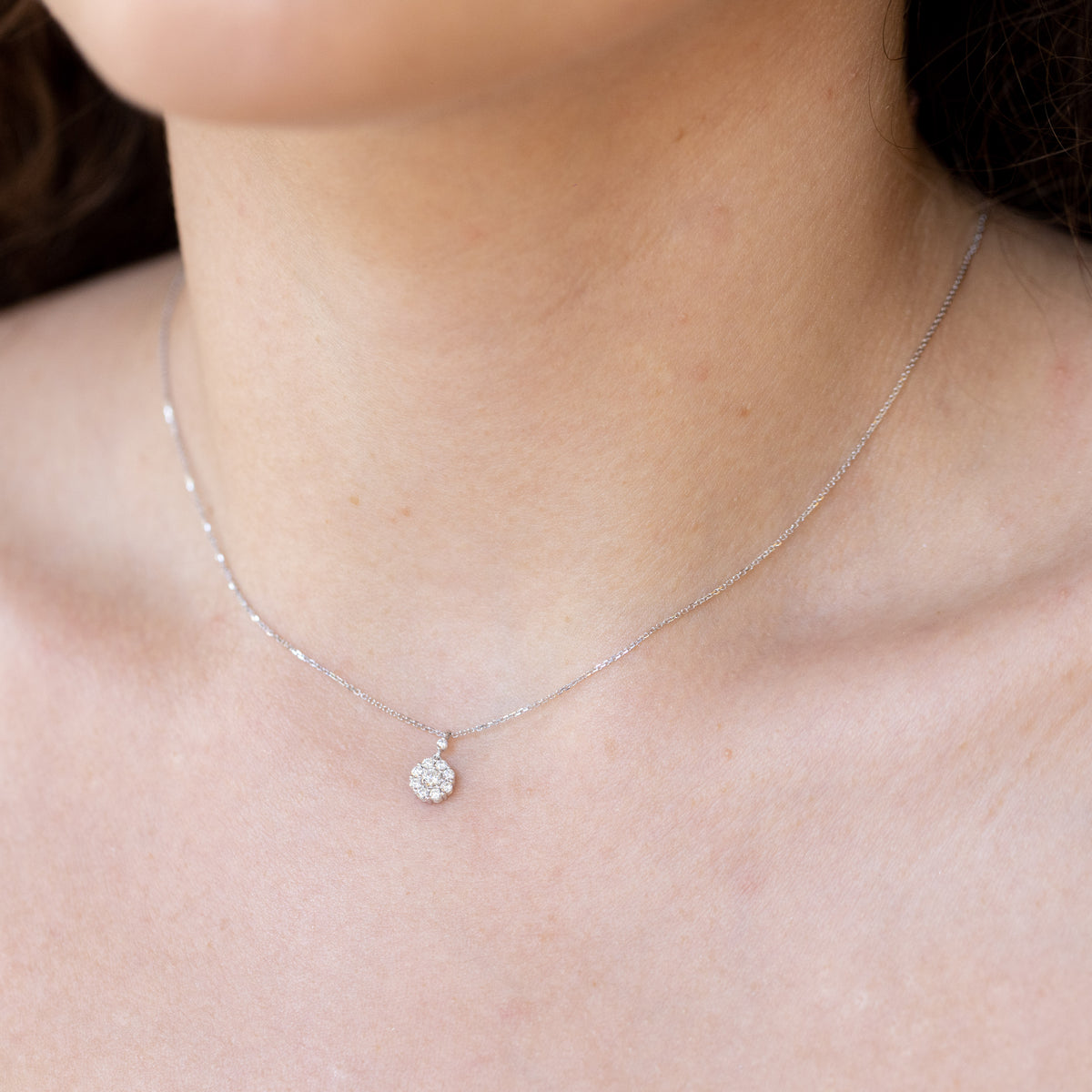 Collana "My Pavé" In Oro Bianco 18 kt e Pavé Di Diamanti