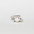 Anello in Oro Bianco 18kt  con Perla Akoya  centrale e Diamanti