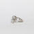 Anello Tris di Pavè in Oro Bianco 18 kt con Diamanti