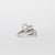 Anello Two Flowers in Oro Bianco 18 kt con Diamanti