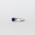 Anello in Oro Bianco 18 kt con Zaffiro centrale e Diamanti