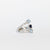 Venus Ring in 18KT White Gold Diamonds, Aquamarine and Central Sapphire