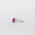 Anello in Oro Bianco 18 kt con Rubino Centrale e Contorno di Diamanti