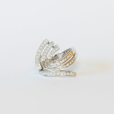 Anello Aria in Oro Bianco 18kt con Diamanti