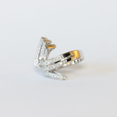 Anello Aria in Oro Bianco 18kt con Diamanti