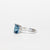 Anello In Oro Bianco 18 kt Con Topazio London e Diamanti