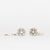 Orecchini pendenti in oro bianco 18 kt a forma sferica con diamanti