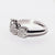Anello Trilogy in oro bianco 18kt in pavè di diamanti